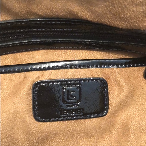 Real Black Patent Leather Liz Claiborne Bag - Picture 5 of 8